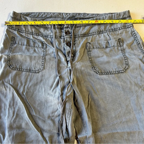 Sundance Pants Womens 8 Gray Tencel Lightweight Relaxed Fit Front Pocket Casual - Picture 6 of 7